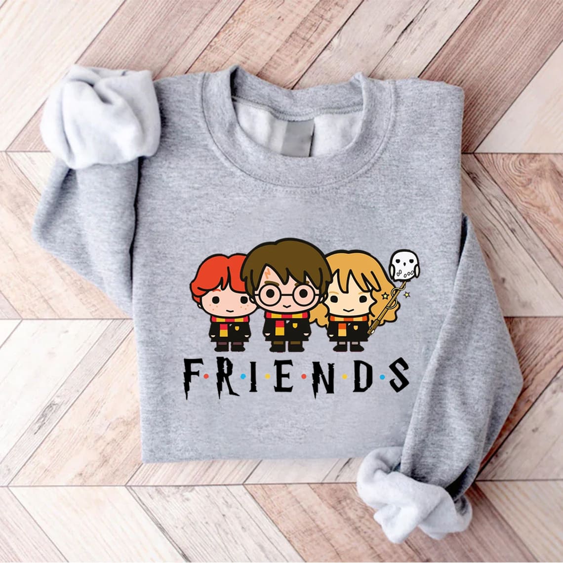 Cute Wizards Magic Print Sweatshirt